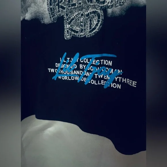 boohooMan x LilTjay 'Trench kid' Men's 'Ruthless' skull black shirt NWT Size L - Picture 5 of 10